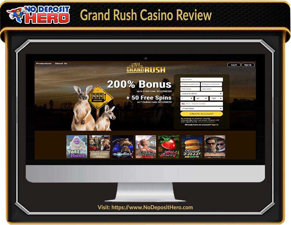 Grand Rush Casino No Deposit